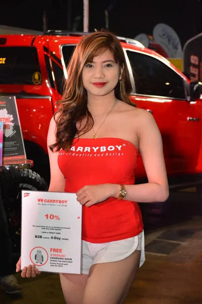 Carryboy Female Model Bumper Bumper Prime Car Show Pasay — Stock Photo, Image