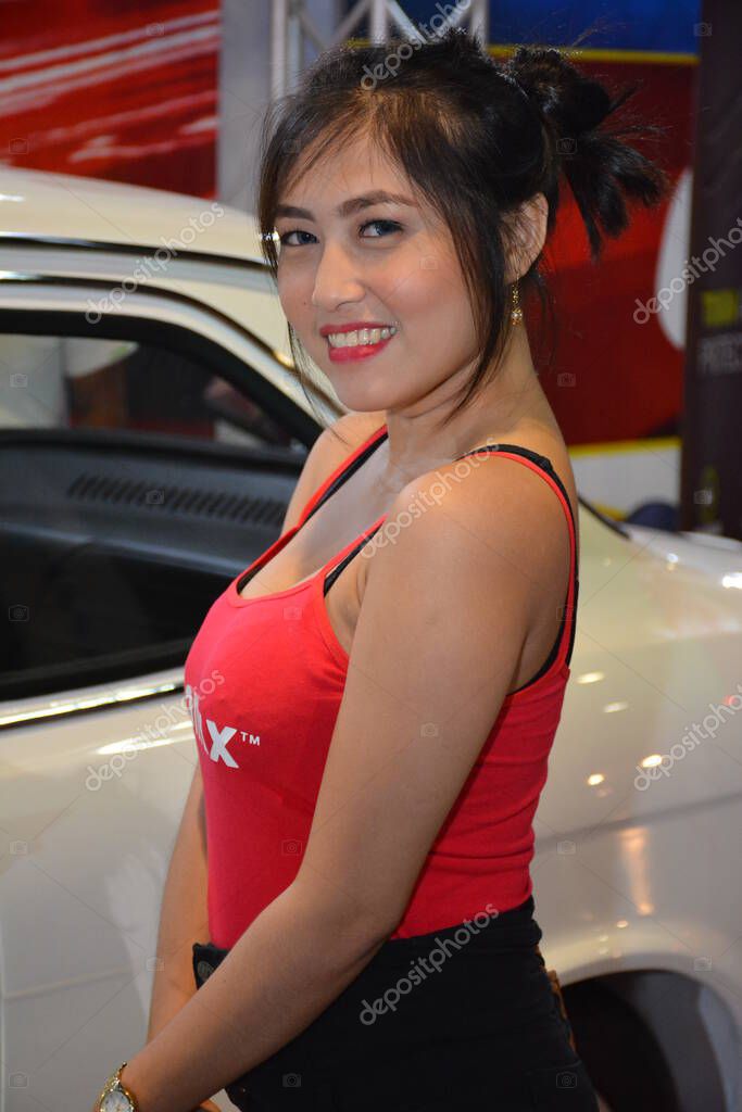 "Cromax female model at 25th Trans Sport Car Show in Pasay, Phili" 2024