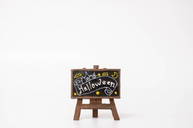 Beyaz bir arka plan üzerinde Cadılar Bayramı Partisi Sahne Dekorasyon