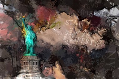 Özgürlük, soyut kavramsal çizim