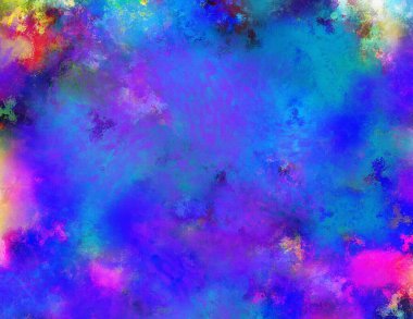 Canlı renkler, kavramsal soyut çizimler