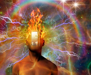 Parlak akıl, soyut kavramsal illüstrasyon