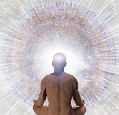 soyut dijital sanat, insan vücudu meditasyonu 