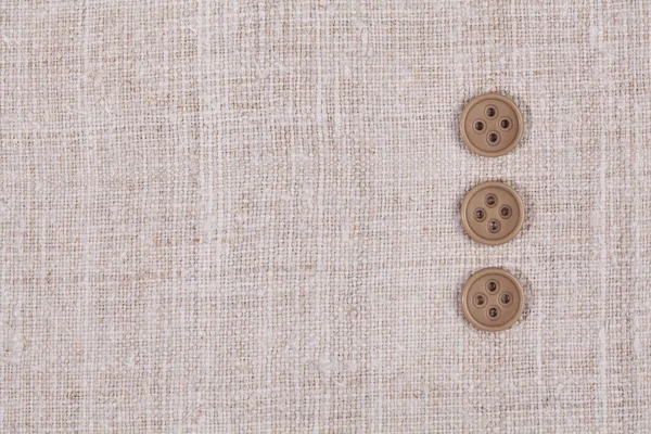 Abstract Fabric Backdrop Three Buttons Row — Stock Photo, Image