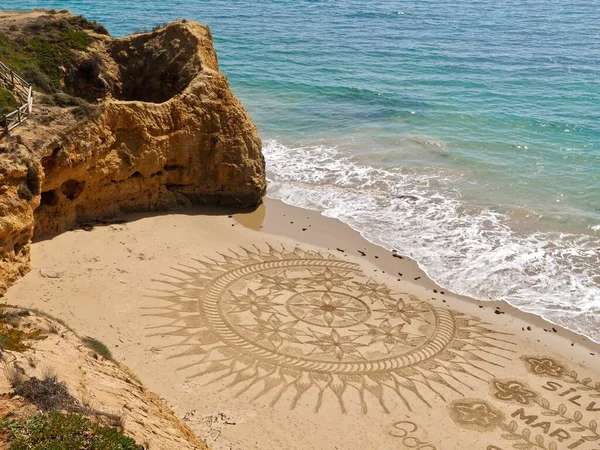 Beautiful Beach Art Vitor Raposo Algarve Coast Portugal — Stock Photo, Image