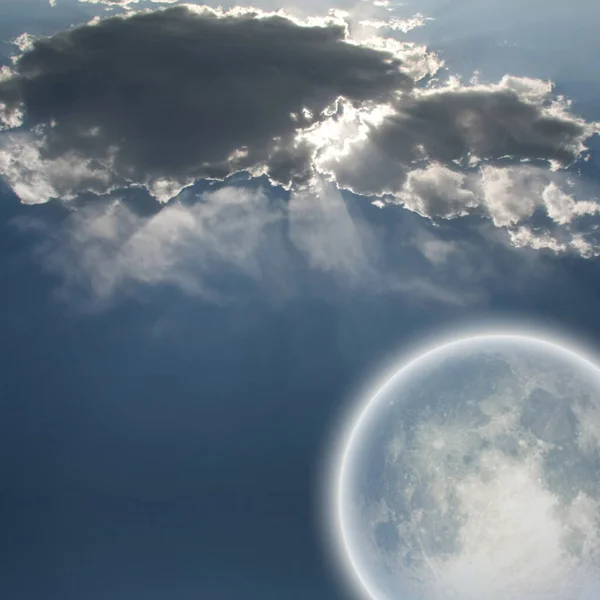 Όμορφα Σύννεφα Στον Ουρανό Σύννεφο Φόντο — Φωτογραφία Αρχείου
