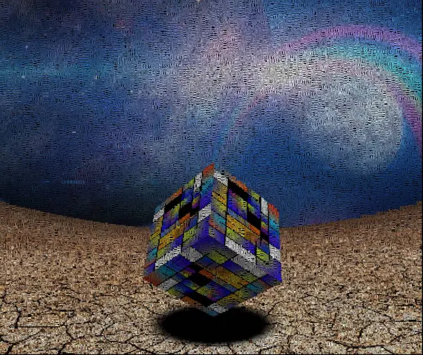 Colorful Cube Conceptual Creative Illustration — Stock Photo, Image