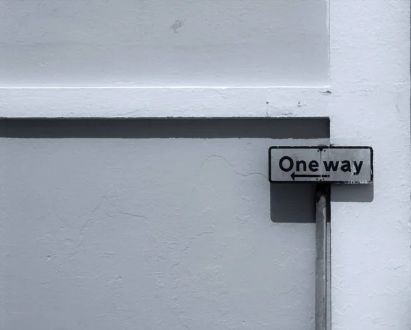 One Way Sign Illustrazione Concettuale Astratta — Foto Stock