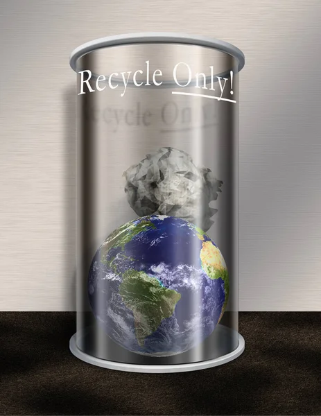 Recycle Only Abstract Conceptual Illustration — Stock Photo, Image
