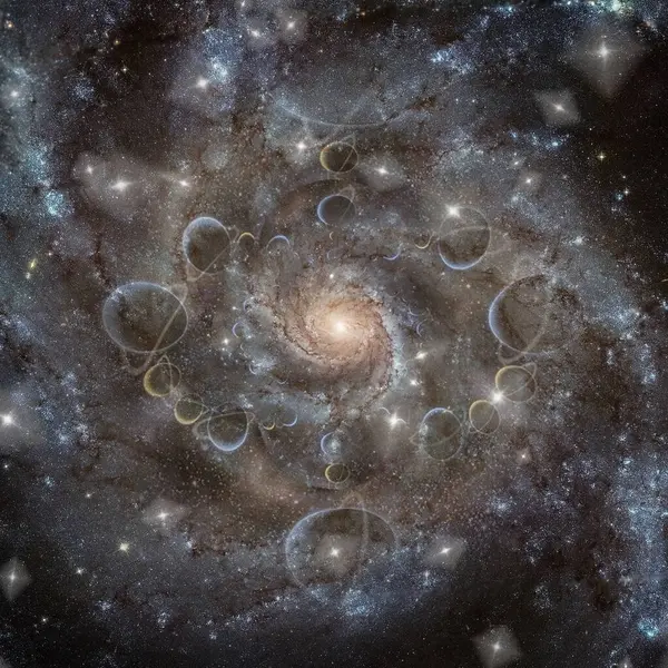 Galaxy Born Conceptual Abstract Illustration — Stock Photo, Image