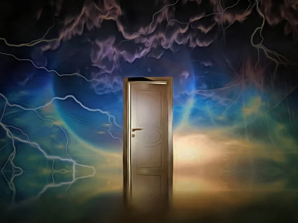 Door Another World Abstract Conceptual Illustration — Stock Photo, Image