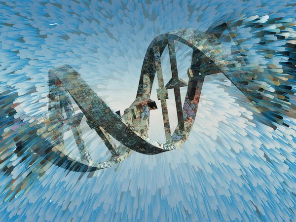 Abstract Dna Particles Digital Illustration Backdrop — Stock Photo, Image