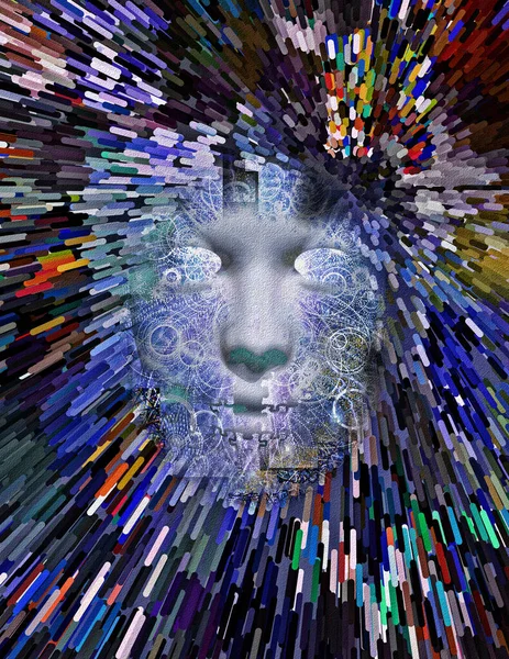 Mythical Face Conceptual Abstract Illustration — Stock Photo, Image