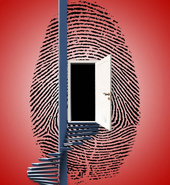 Concept Fingerprint Banner Illustration — Stock Photo, Image