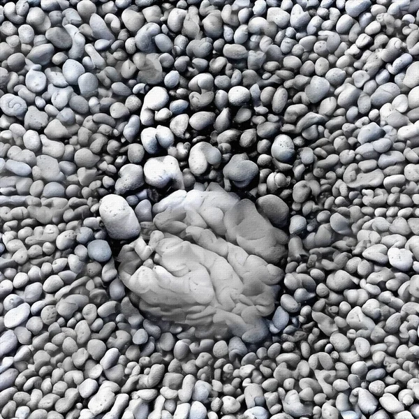 Stone Hand Colorful Picture — Stock Photo, Image