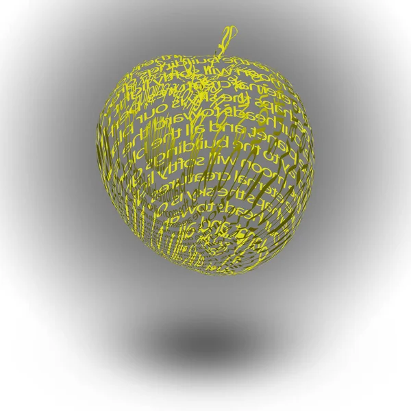Apple Letters Illustration — Stock Photo, Image
