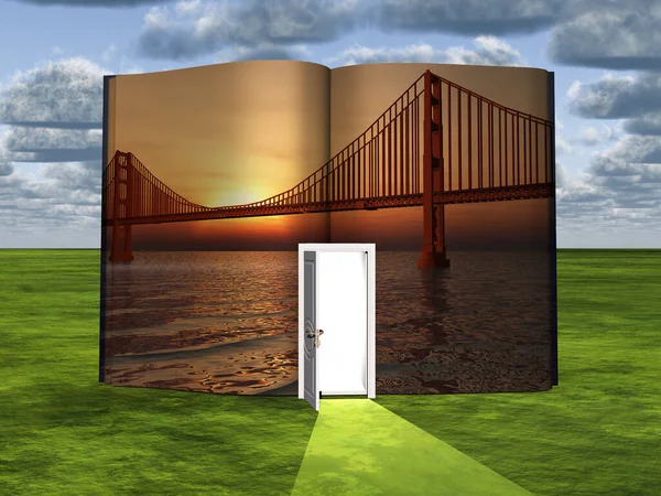 Golden Gate Bridge Conceptual Abstract Illustration — Stock Photo, Image