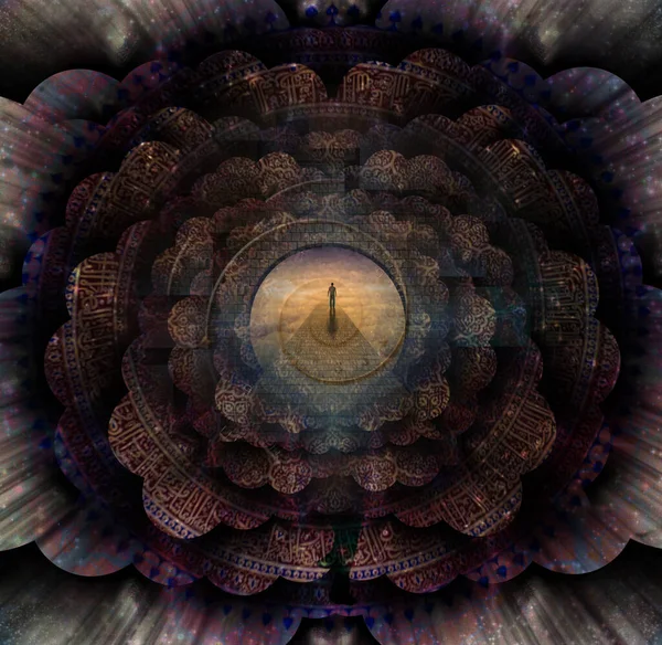 Abstrakt Mandala Illustration Prydnad Bakgrund Illustration — Stockfoto