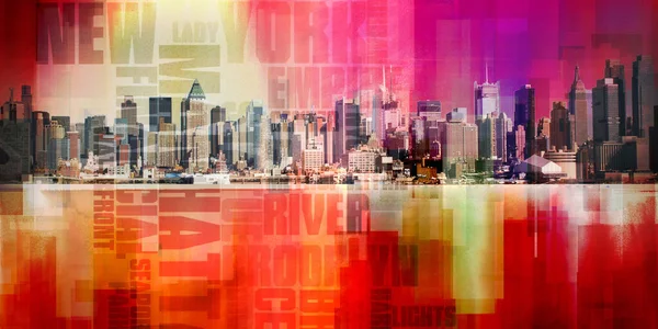 Manhattan Limanı Renkli Resim — Stok fotoğraf