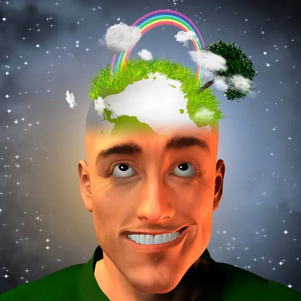 Environment Man Colorful Illustration — Stock Photo, Image