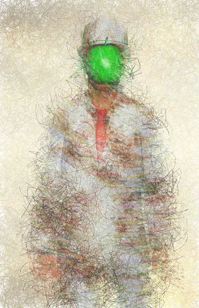Maçã Verde Ilustração Colorida — Fotografia de Stock