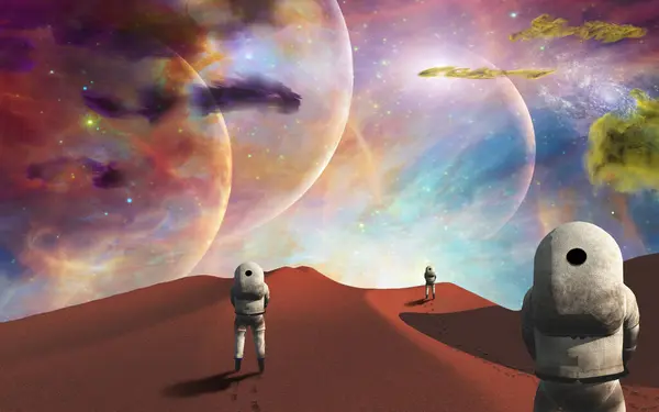 Illustration Space Journey — Stock Photo, Image