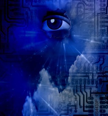 Devre kartı, kavramsal soyut illüstrasyon