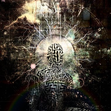 Zen Gücü, kavramsal soyut illüstrasyon