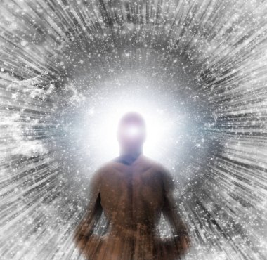 soyut dijital sanat, insan vücudu meditasyonu 