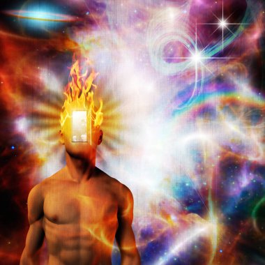 Yanan zihin, soyut kavramsal çizim