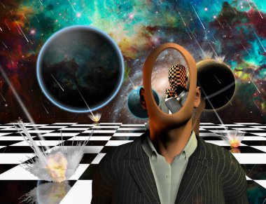 Her zaman ki düşünceler, kavramsal soyut çizimler