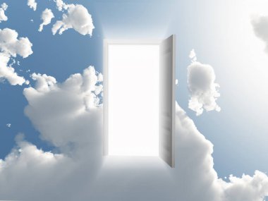 Açık kapı aralığı, soyut kavramsal resimleme