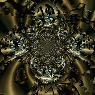 Çark mekanizması, kavramsal soyut çizim