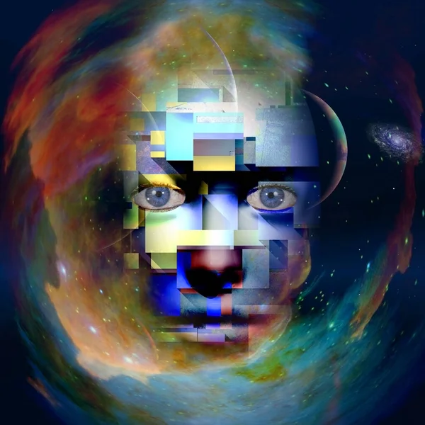 God Face Conceptual Abstract Illustration — Stock Photo, Image