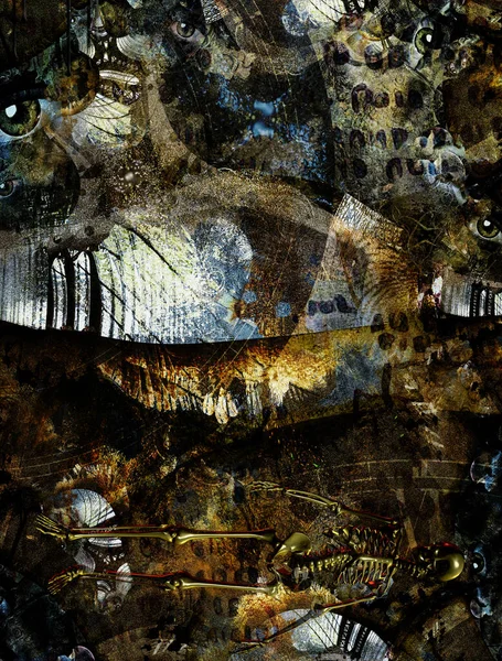 Manhattan Grunge Abstract Концептуальная Творческая Иллюстрация — стоковое фото
