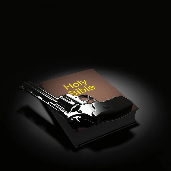 Holy Bible Revolver — Stock Photo, Image