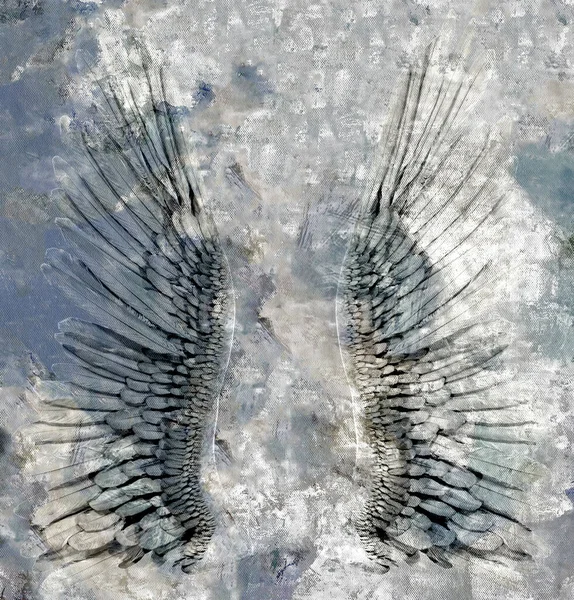 天使の翼のシュールな抽象的なイラスト — ストック写真