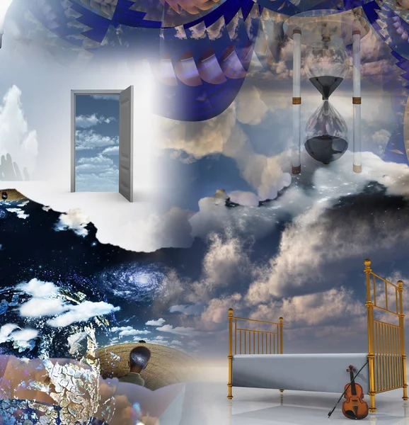 Fantasy Sleep Composition Conceptual Abstract Illustration — Stock Photo, Image