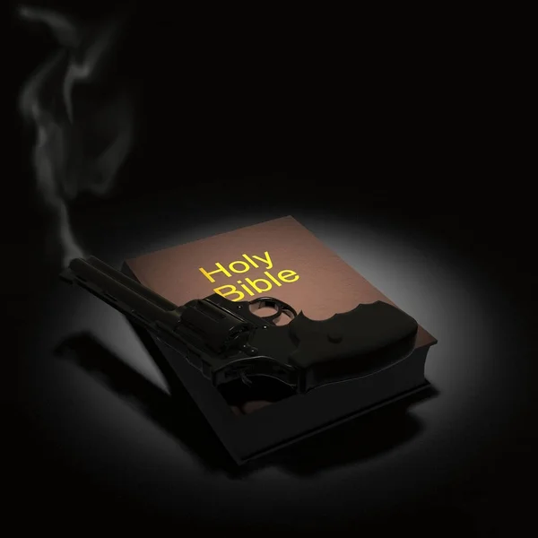 Holy Bible Revolver — Stock Photo, Image