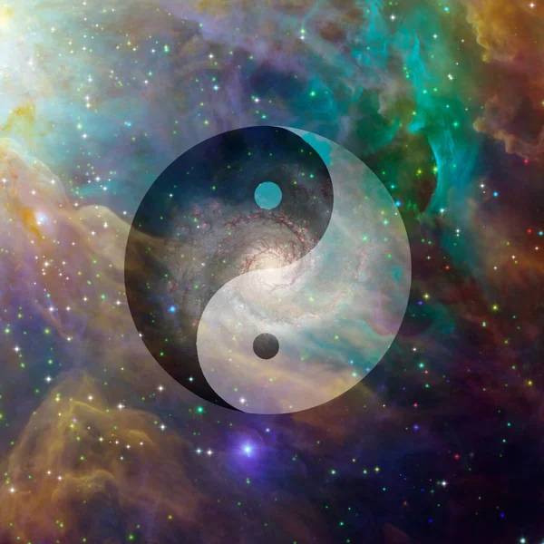 Yin Yang Celestial Conceptual Abstract Illustration — Stock Photo, Image