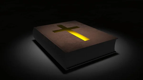 Livro Bíblia Sagrada Símbolo Cristão — Fotografia de Stock