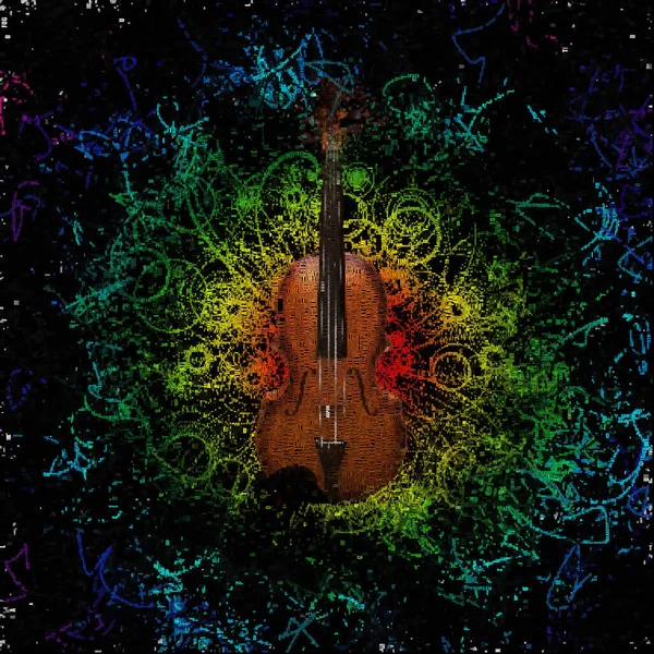 Violino Illustrazione Concettuale Astratta — Foto Stock