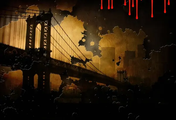 Brooklyn Bridge Conceptual Abstract Illustration — Stock Photo, Image