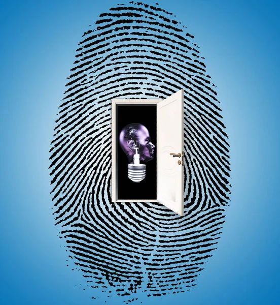 Concept Fingerprint Banner Illustration — Stock Photo, Image