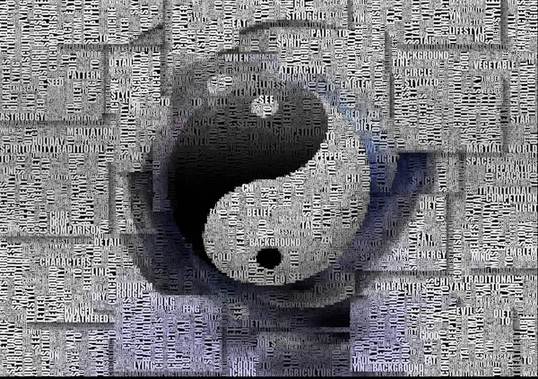 Yin Yang Ilustración Conceptual Abstracta — Foto de Stock