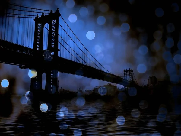 Manhattan Bridge Kunstillustration — Stockfoto