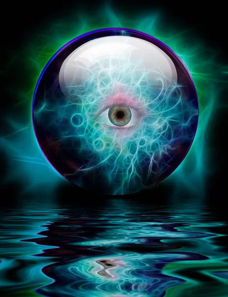Crystal Ball Conceptuele Abstracte Illustratie — Stockfoto
