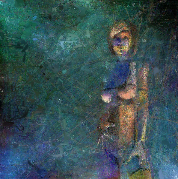 Mujer Ilustración Abstracta Conceptual — Foto de Stock