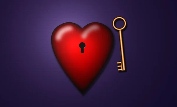 Key Heart — Stock Photo, Image