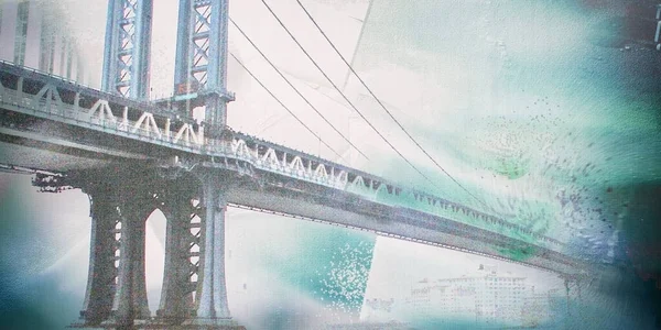 Manhattan Bridge Kunstillustration — Stockfoto